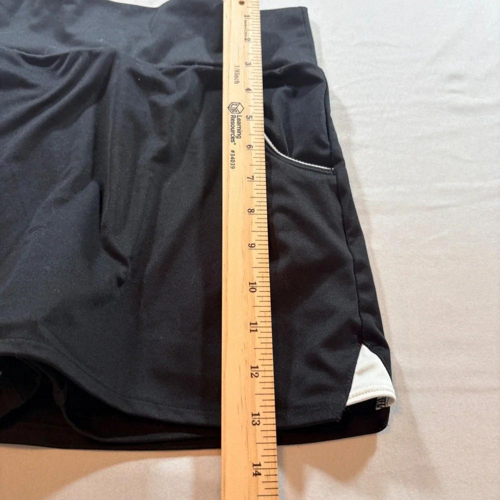 Adidas Aeroready Athletic Skort Girls Youth Large Black Tennis Golf Skirt Pocket